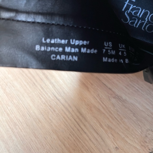 Franco Sarto Carian Black Leather Chelsea Ankle Boots lug sole booties - Picture 3 of 13